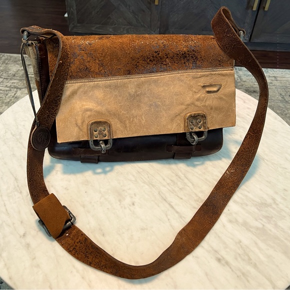 Diesel Bags Diesel Distressed Leather Messenger Bag Poshmark